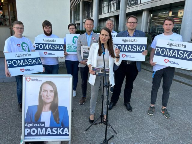„Zadbamy o to, żeby po 15 października wszyscy czuli się lepiej!” Konferencja prasowa posłanki Agnieszki Pomaskiej.