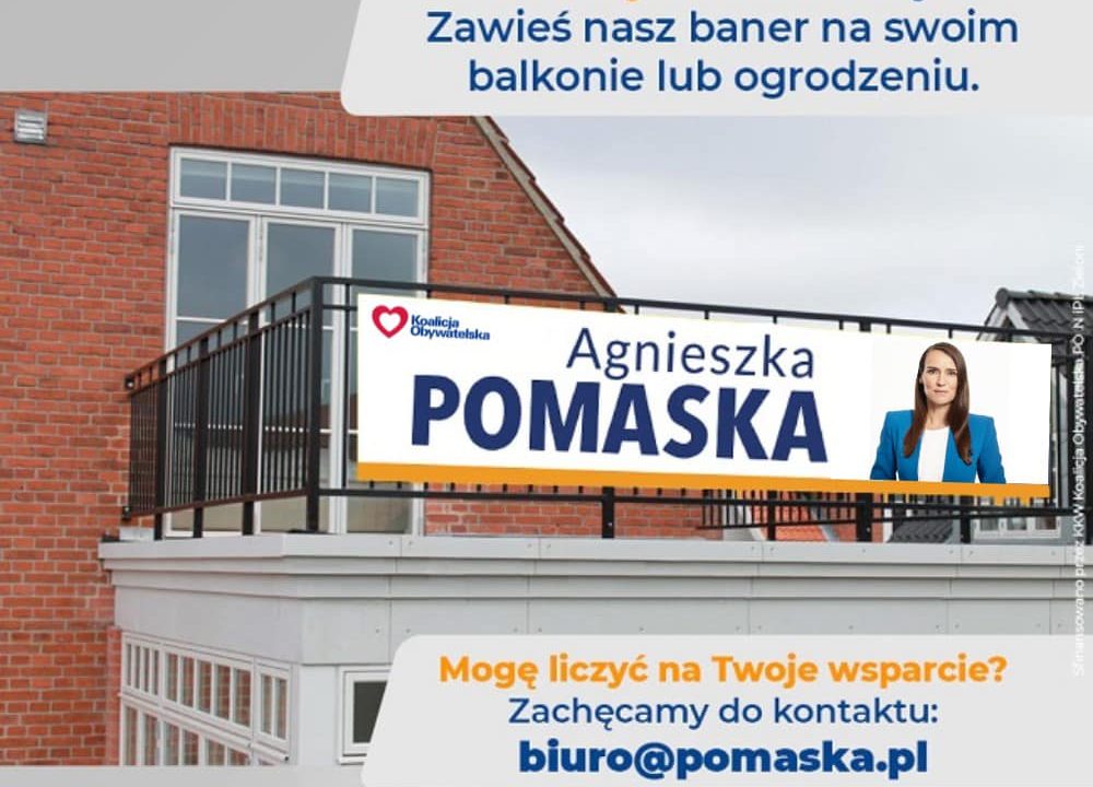 Dołącz do #DrużynaPomaskiej i wywieś baner!