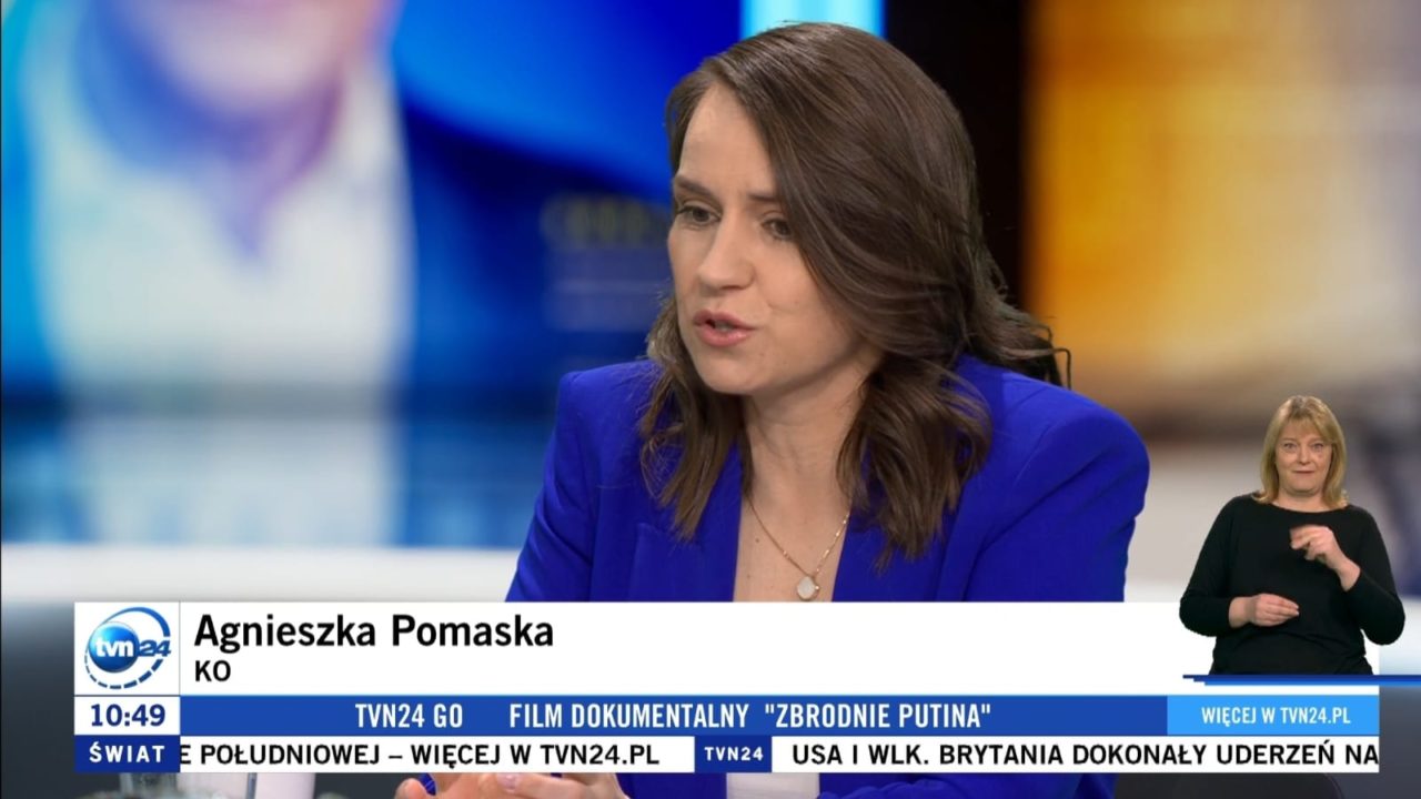 „Wojna z Rosją to nie tylko problem Ukrainy” – Agnieszka Pomaska w Kawa na ławę TVN24