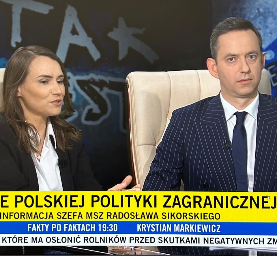 „To powinno być szukanie partnerów i przyjaciół, a nie wrogów”. Agnieszka Pomaska o polityce zagranicznej w programie „Tak Jest” w TVN24.