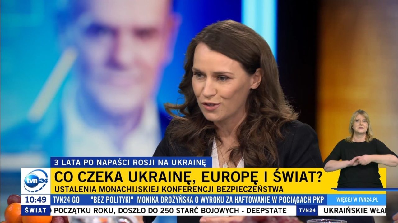 „Jeśli ktoś próbuje rozbijać europejską jedność, jest albo głupcem, albo zdrajcą”. Agnieszka Pomaska w programie „Kawa na ławę” w TVN24.