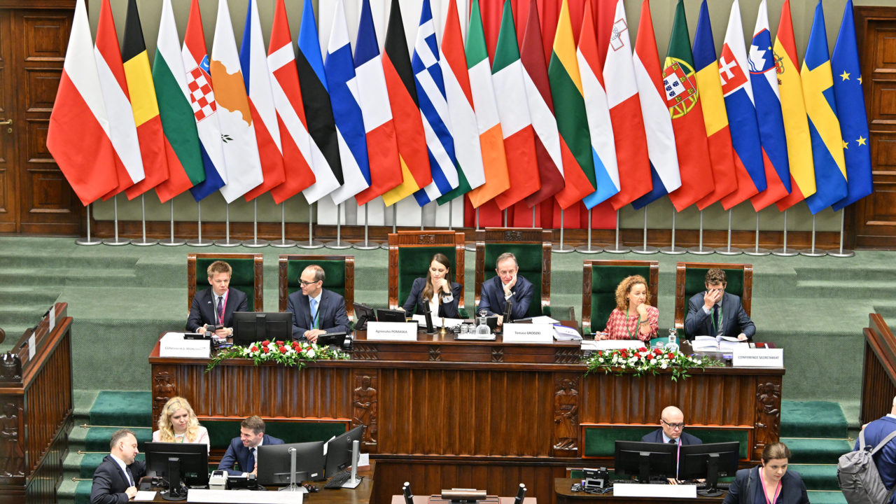 Inauguracja posiedzenia plenarnego Konferencji Komisji do Spraw Unijnych Parlamentów Unii Europejskiej (COSAC).