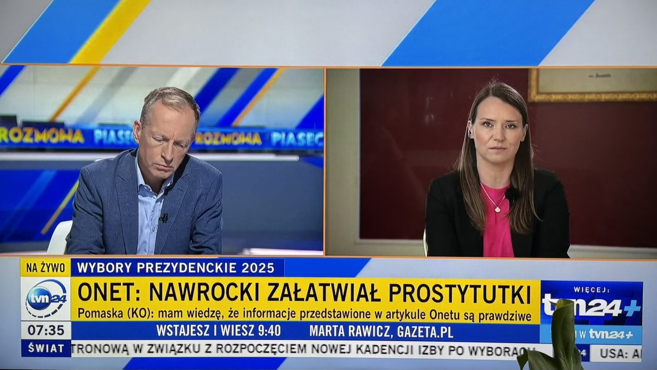 „Jestem gotowa z Karolem Nawrockim spotkać się w sądzie”. Agnieszka Pomaska w programie „Rozmowa Piaseckiego”.